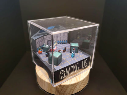 Among Us Diorama Cube Template