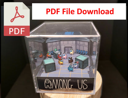 Among Us Diorama Cube Template